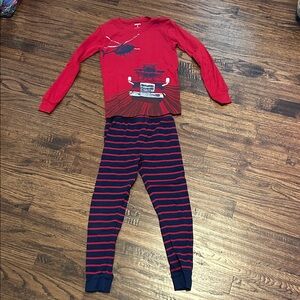 Carter's Red and Navy Striped Pajama Set